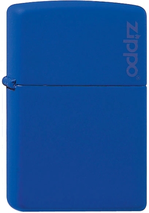 Zippo Royal Blue mat met Zippo logo